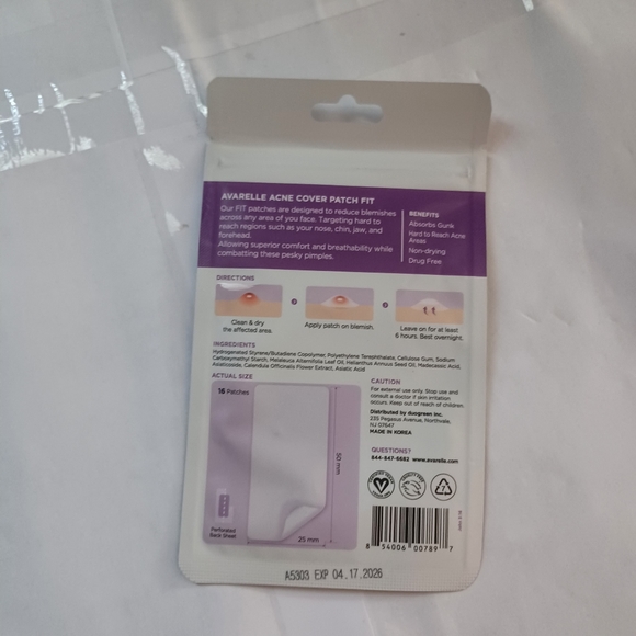 Avarelle Acne Cover Patch Fit NEW 16 Count -For Hard To Reach Acne Areas - Picture 2 of 7